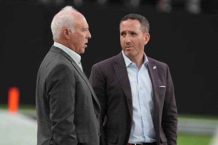 Eagles owner Jeffrey Lurie and GM Howie Roseman